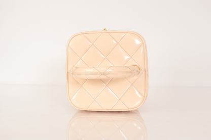 CHANEL Enamel Patent Vanity Beige No. 3 Handbag