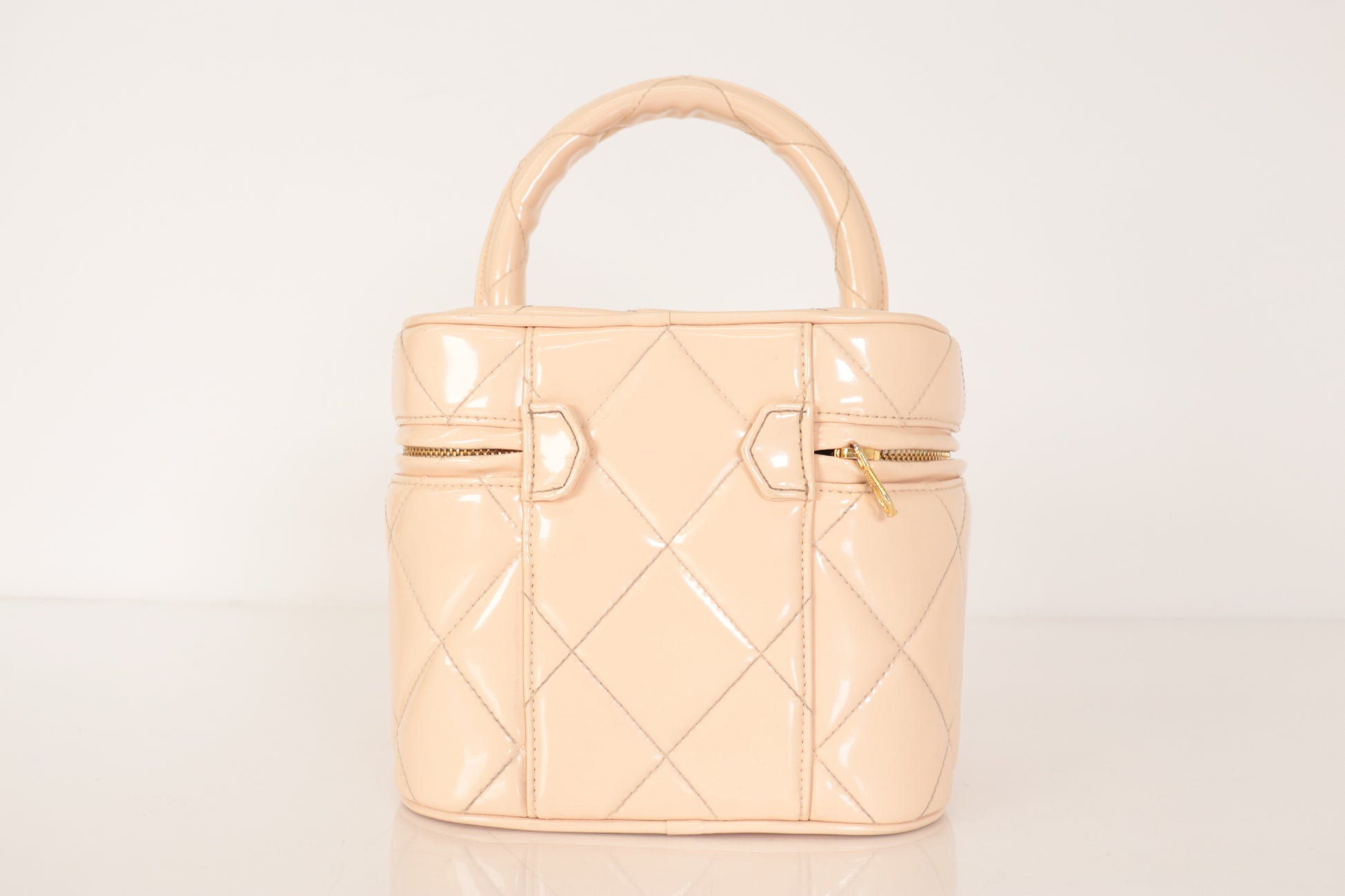 CHANEL Enamel Patent Vanity Beige No. 3 Handbag