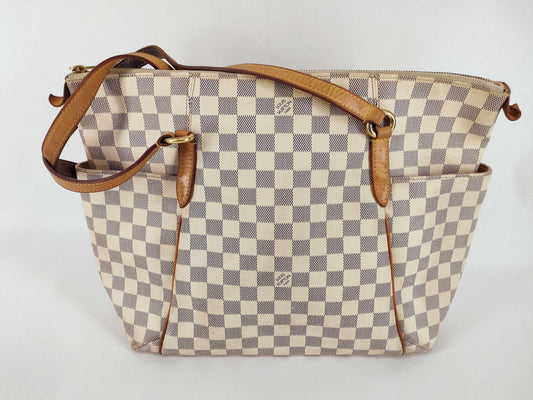 LOUIS VUITTON Damier Azur Totally MM N51262 Tote Bag