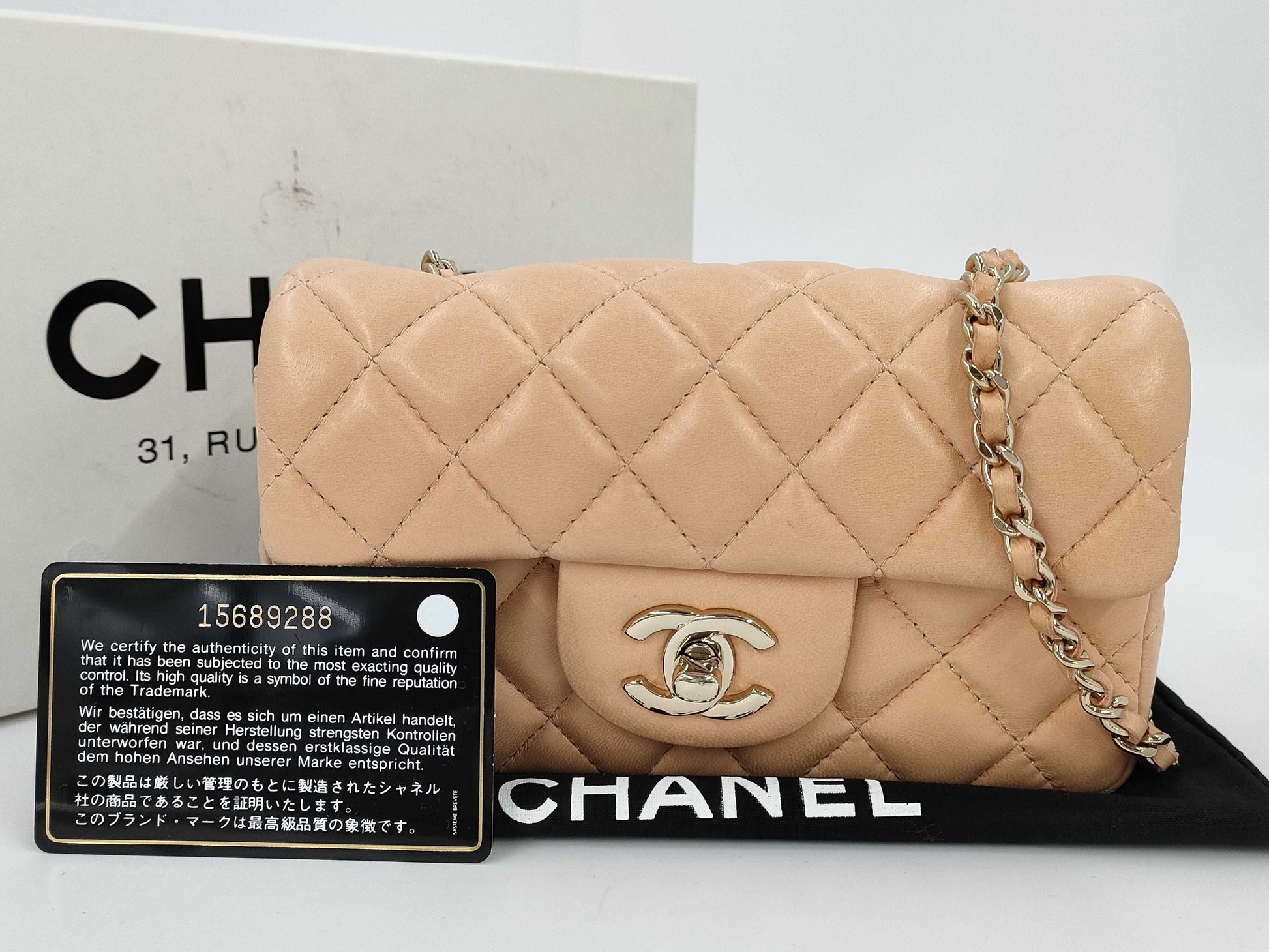 CHANEL CHANEL Mini Matelasse Lambskin Chain Shoulder Bag