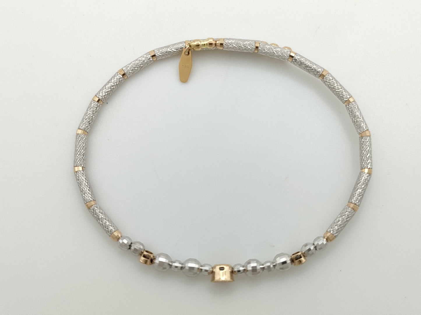 D0.17ct K18/METAL 3.8g Bracelet/Bangle 