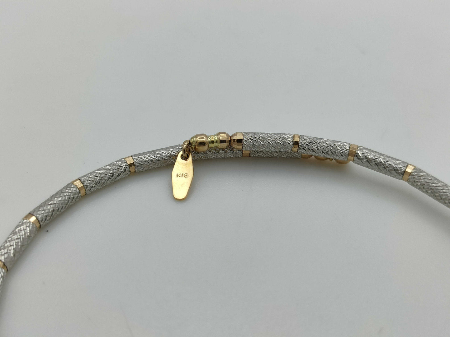 D0.17ct K18/METAL 3.8g Bracelet/Bangle 