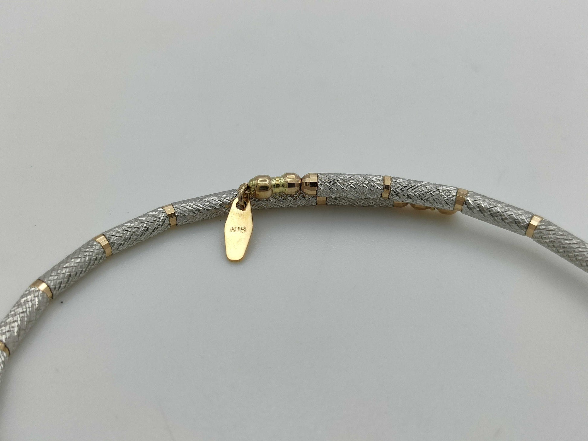 D0.17ct K18/METAL 3.8g Bracelet/Bangle 