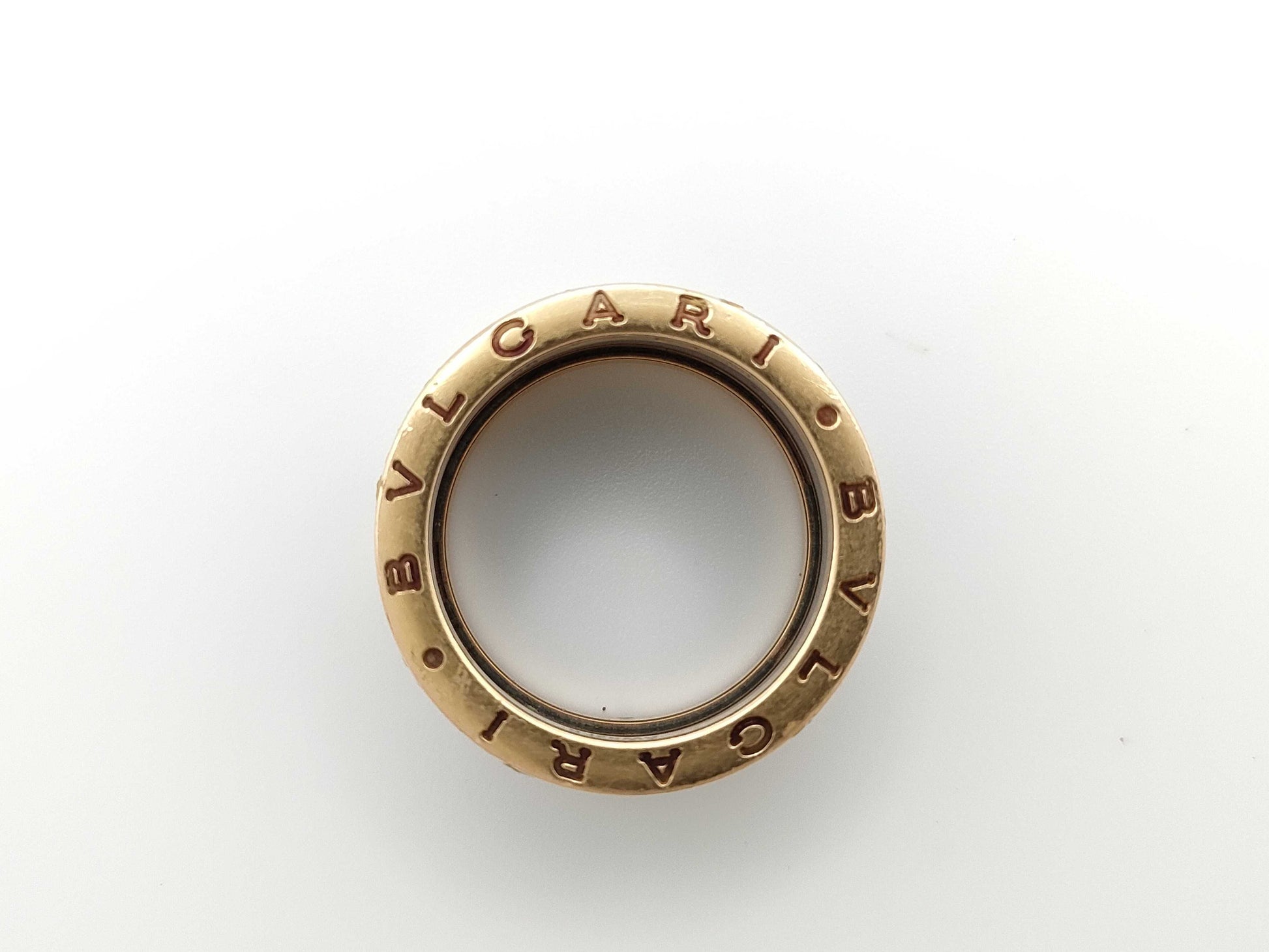 BVLGARI B.zero1 #58 Black Ceramic PG Au750 10.6g Ring 