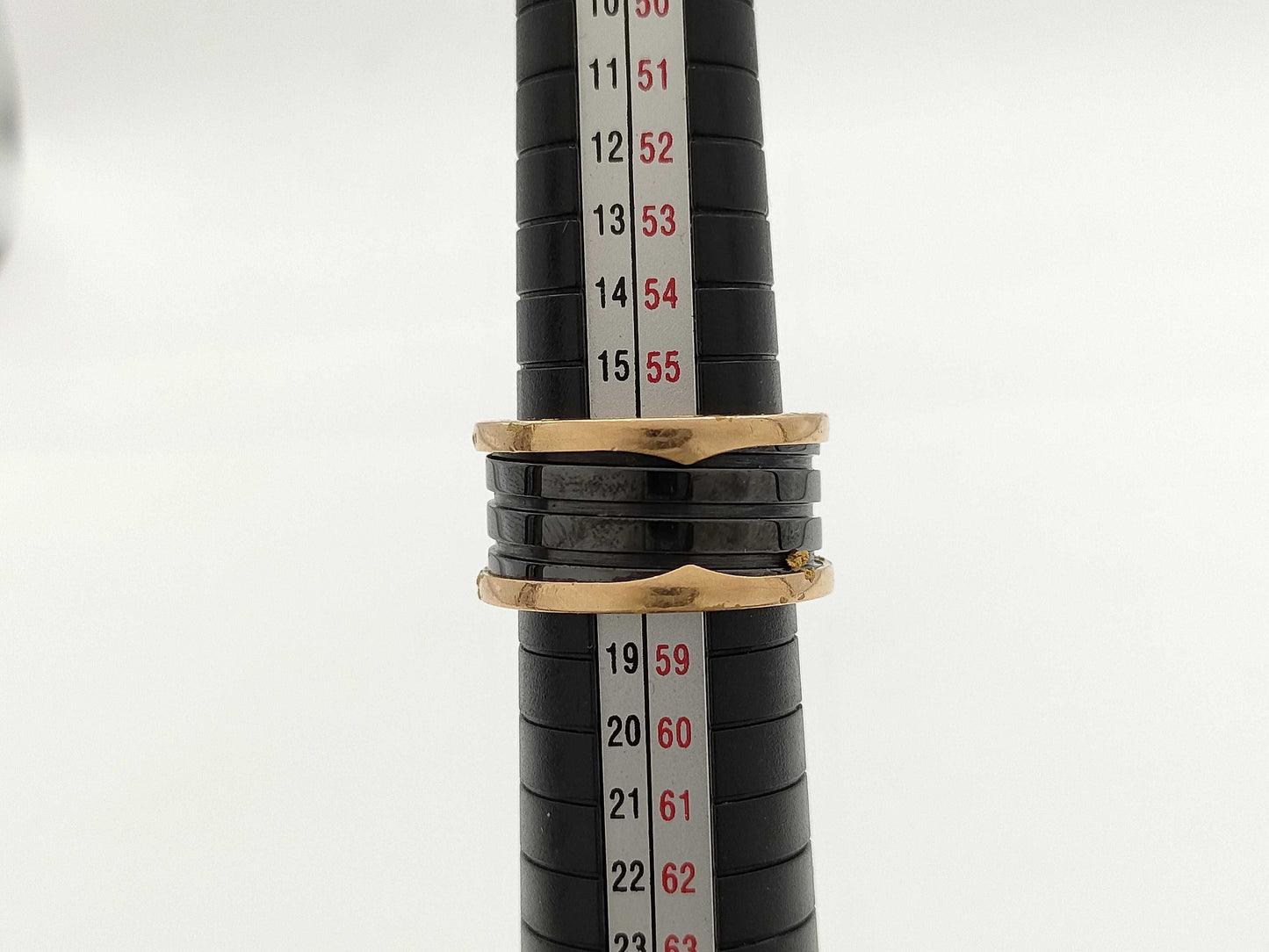 BVLGARI B.zero1 #58 Black Ceramic PG Au750 10.6g Ring 