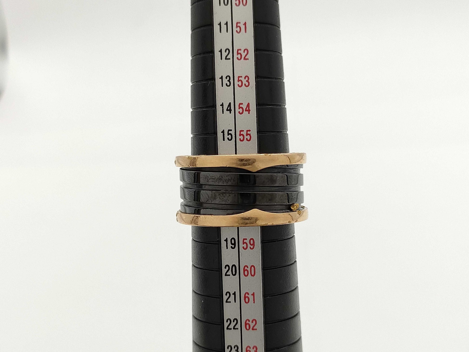 BVLGARI B.zero1 #58 Black Ceramic PG Au750 10.6g Ring 