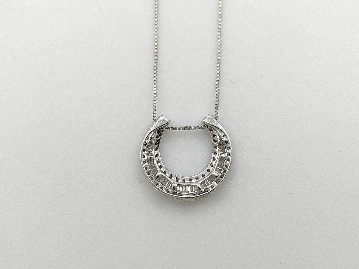 D0.50ct K18WG/Pt1000 4.1g Necklace 