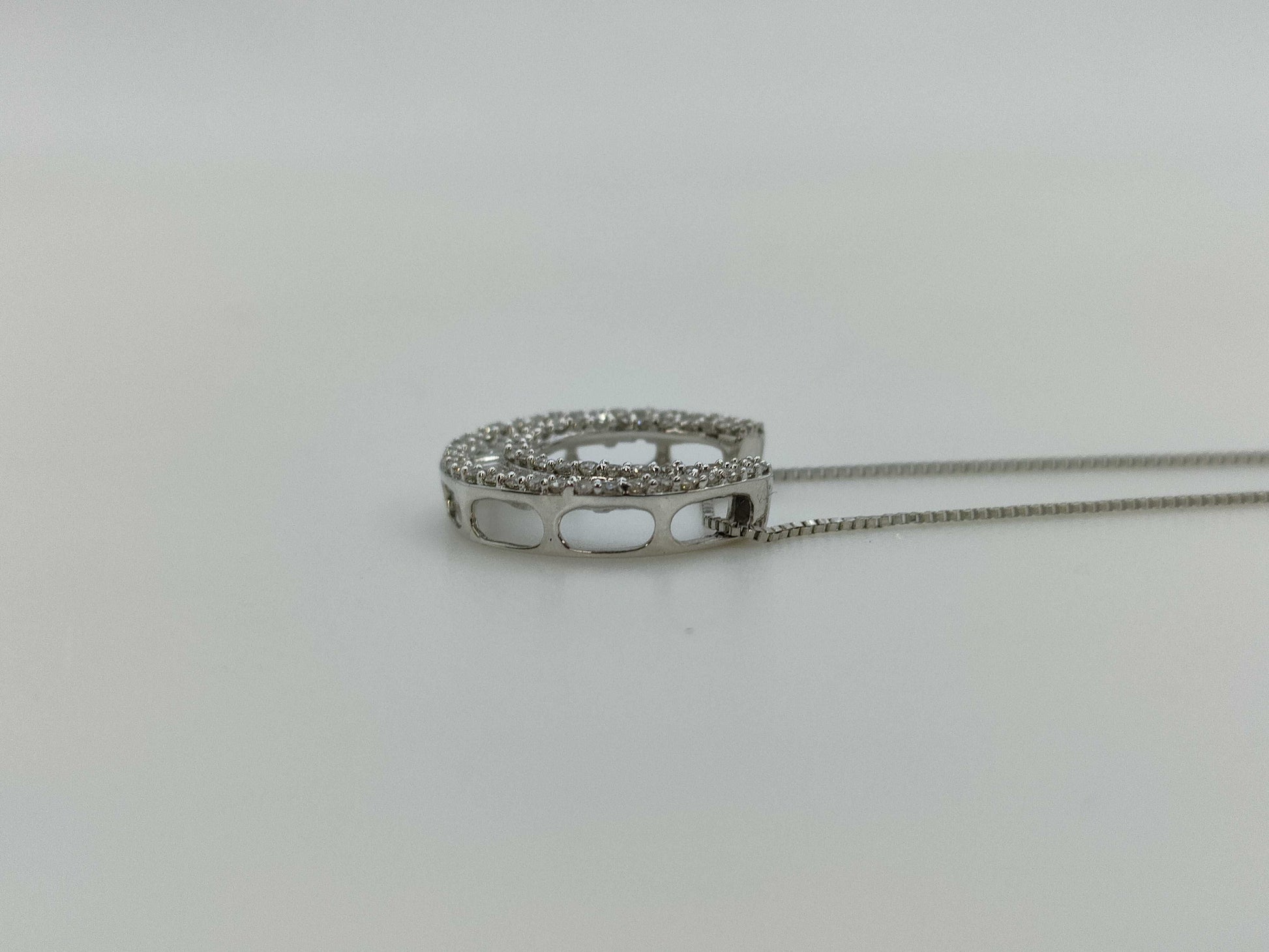 D0.50ct K18WG/Pt1000 4.1g Necklace 