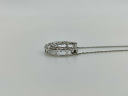 D0.50ct K18WG/Pt1000 4.1g Necklace 