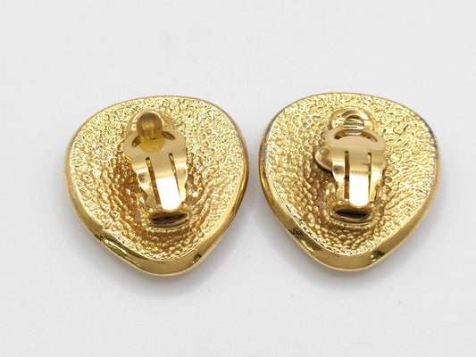 CHANEL Coco Mark Triangle Earrings GP Earrings