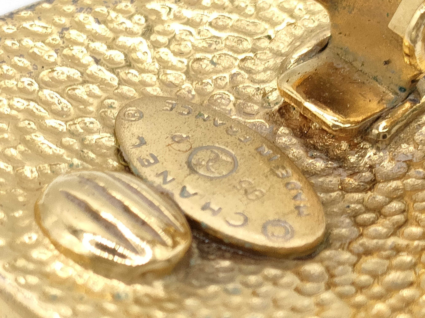 CHANEL Coco Mark Triangle Earrings GP Earrings