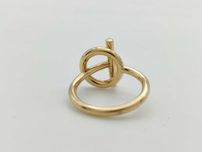 HERMES Echappé #49 Diamond Au750 4.6g Ring 