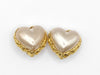 CHANEL Heart Earrings Pearl Earrings