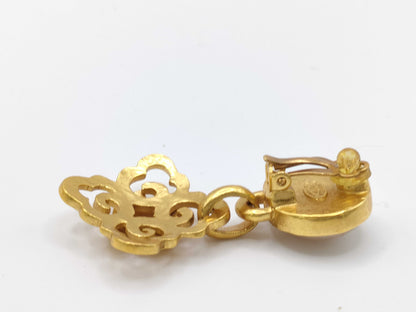 CHANEL Coco Mark 97P Earrings Pearl Earrings