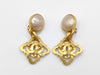 CHANEL Coco Mark 97P Earrings Pearl Earrings