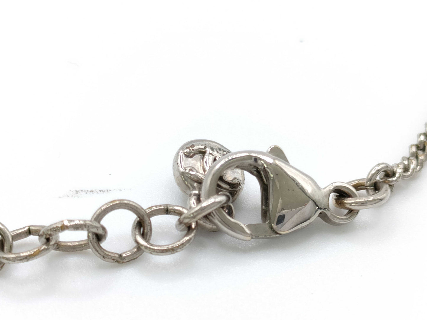 CHANEL Rhinestone Coco Mark Necklace