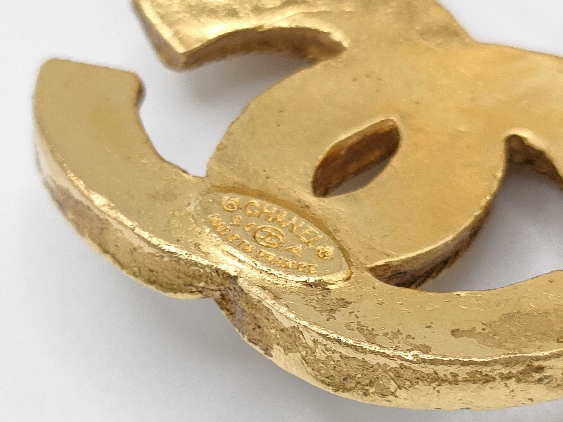 CHANEL 94A Brooch Triple Coco Mark Brooch