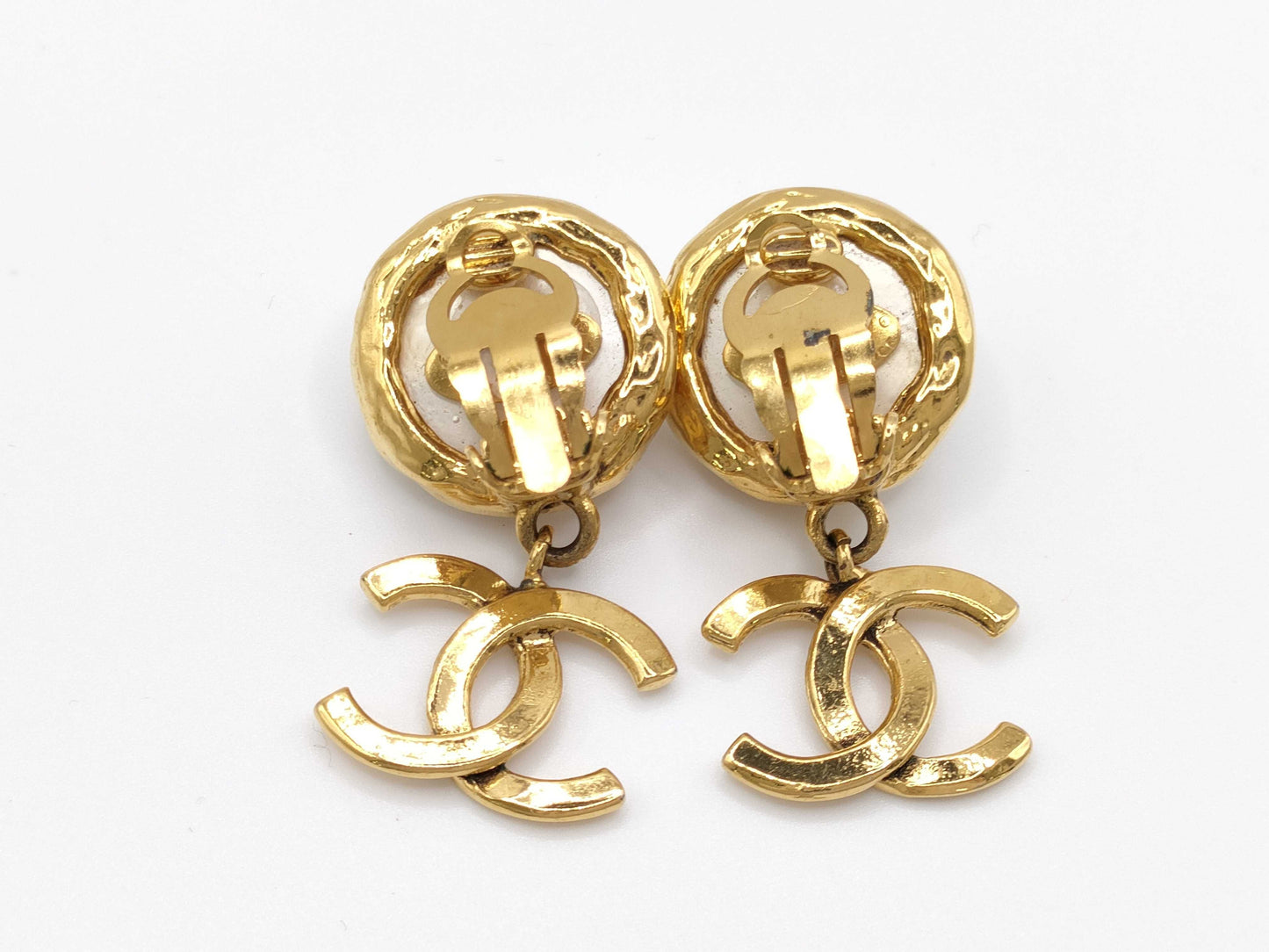 CHANEL Coco Mark Pearl Earrings