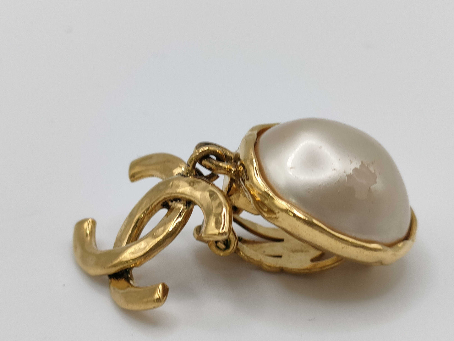 CHANEL Coco Mark Pearl Earrings