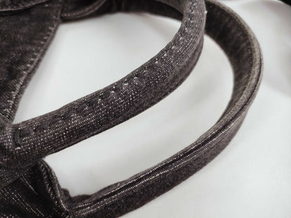 PRADA Canapa Tote Bag Denim Gray B2642B Tote Bag