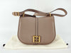FENDI Camon Medium Shoulder Bag in Grey Leather 