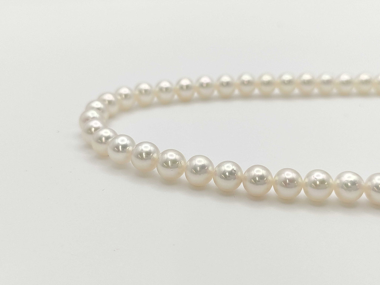 MIKIMOTO M Charm Pearl Necklace, Diameter 5.5mm-5.9mm, 18K Gold/Silver, 21.1g 