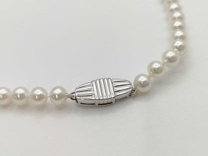 MIKIMOTO M Charm Pearl Necklace, Diameter 5.5mm-5.9mm, 18K Gold/Silver, 21.1g 