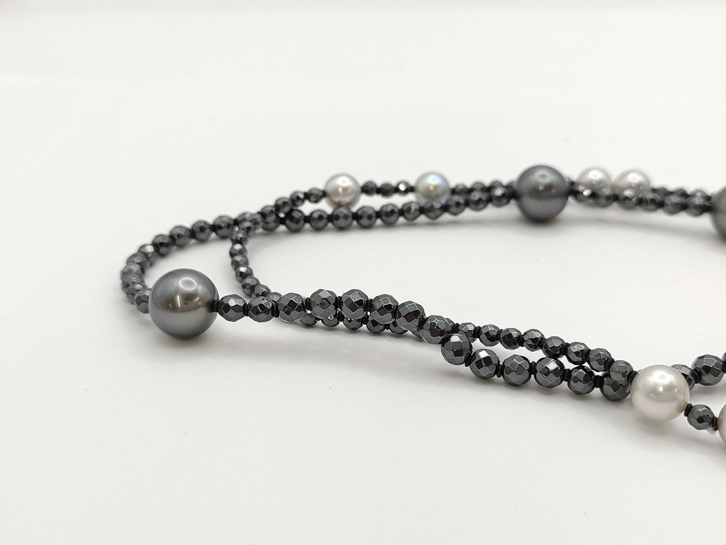 TASAKI Colored Stone Pearl Necklace, Diameter 7.0mm-10.3mm, 925, 98.6g 