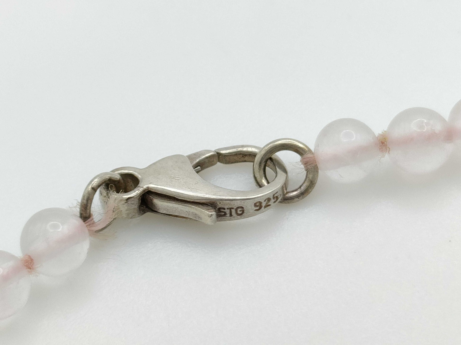 Tiffany & Co. Heart Door Knocker Rose Quartz Necklace in SV925