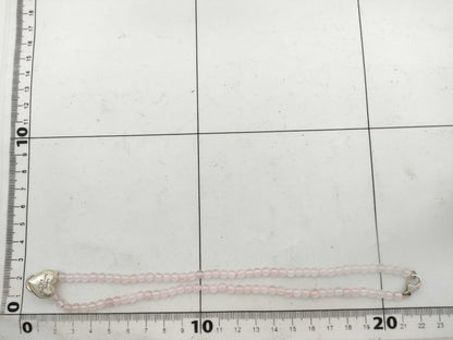 Tiffany & Co. Heart Door Knocker Rose Quartz Necklace in SV925