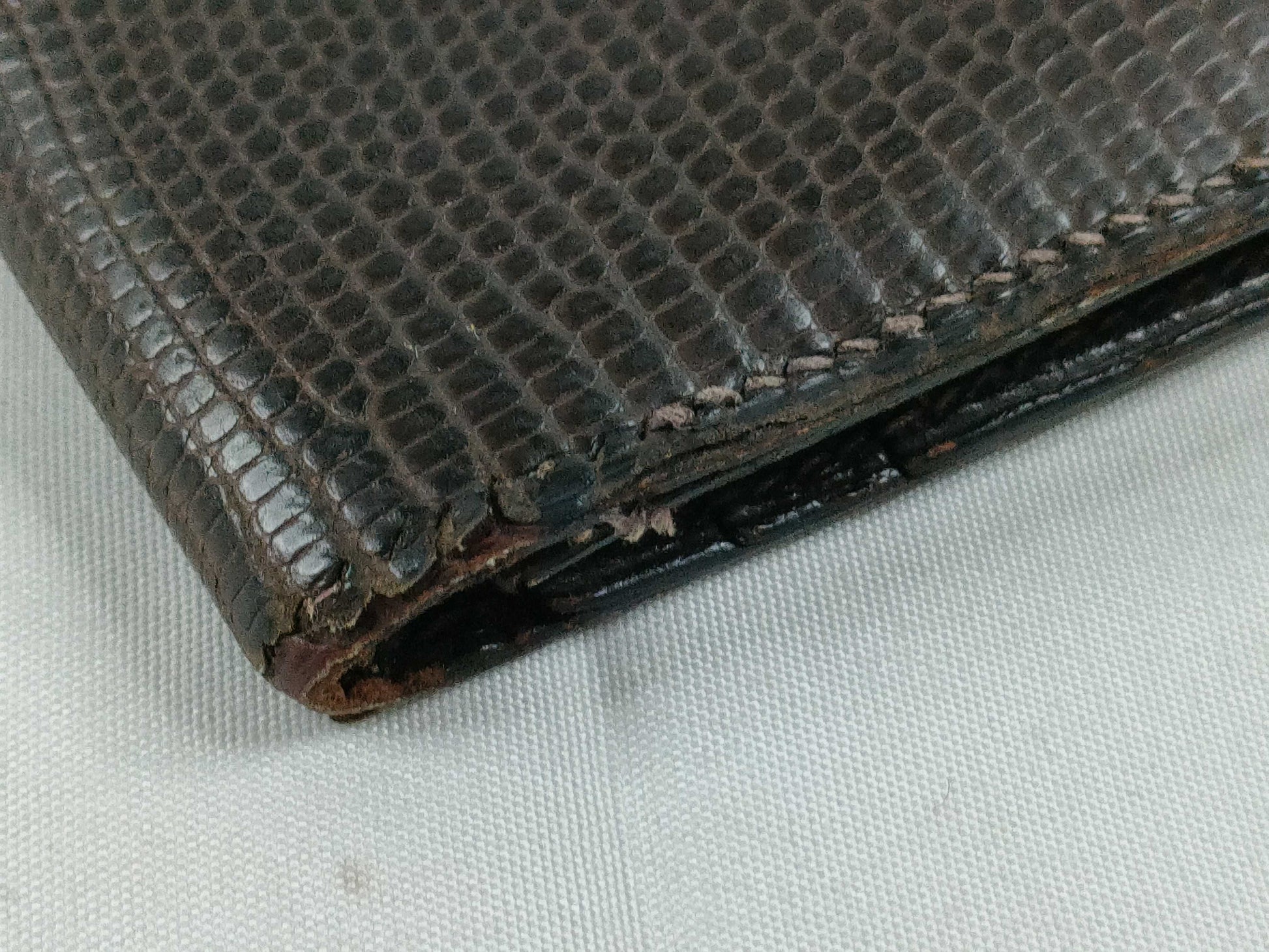 HERMES Bearn Hermes Lizard Bearn □D Wallet