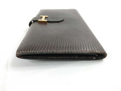 HERMES Bearn Hermes Lizard Bearn □D Wallet