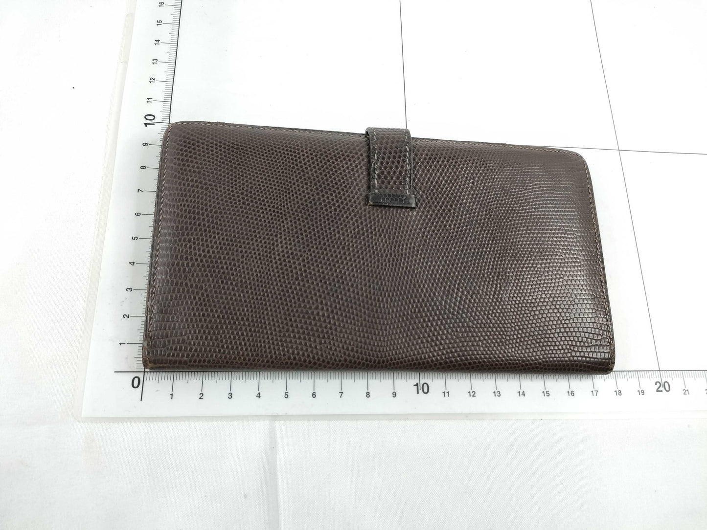 HERMES Bearn Hermes Lizard Bearn □D Wallet