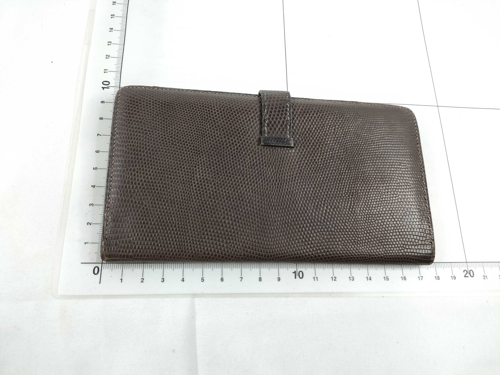 HERMES Bearn Hermes Lizard Bearn □D Wallet