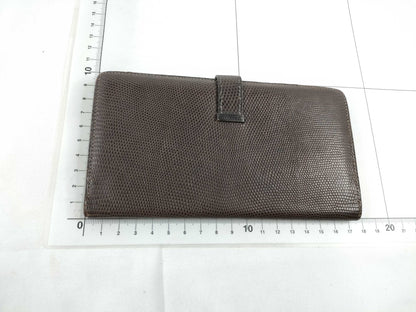 HERMES Bearn Hermes Lizard Bearn □D Wallet