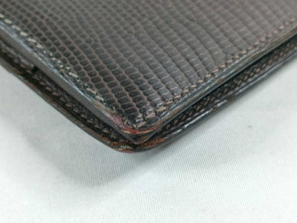 HERMES Bearn Hermes Lizard Bearn □D Wallet