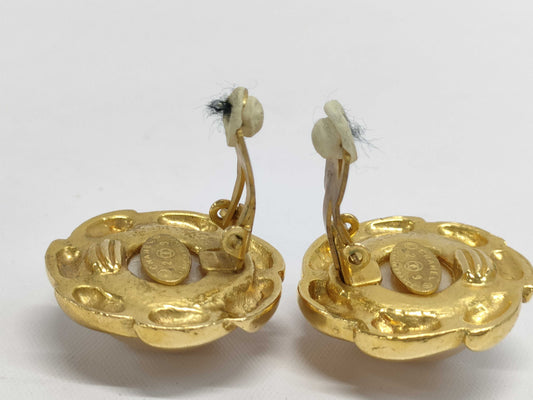 CHANEL Coco Mark Faux Pearl Earrings