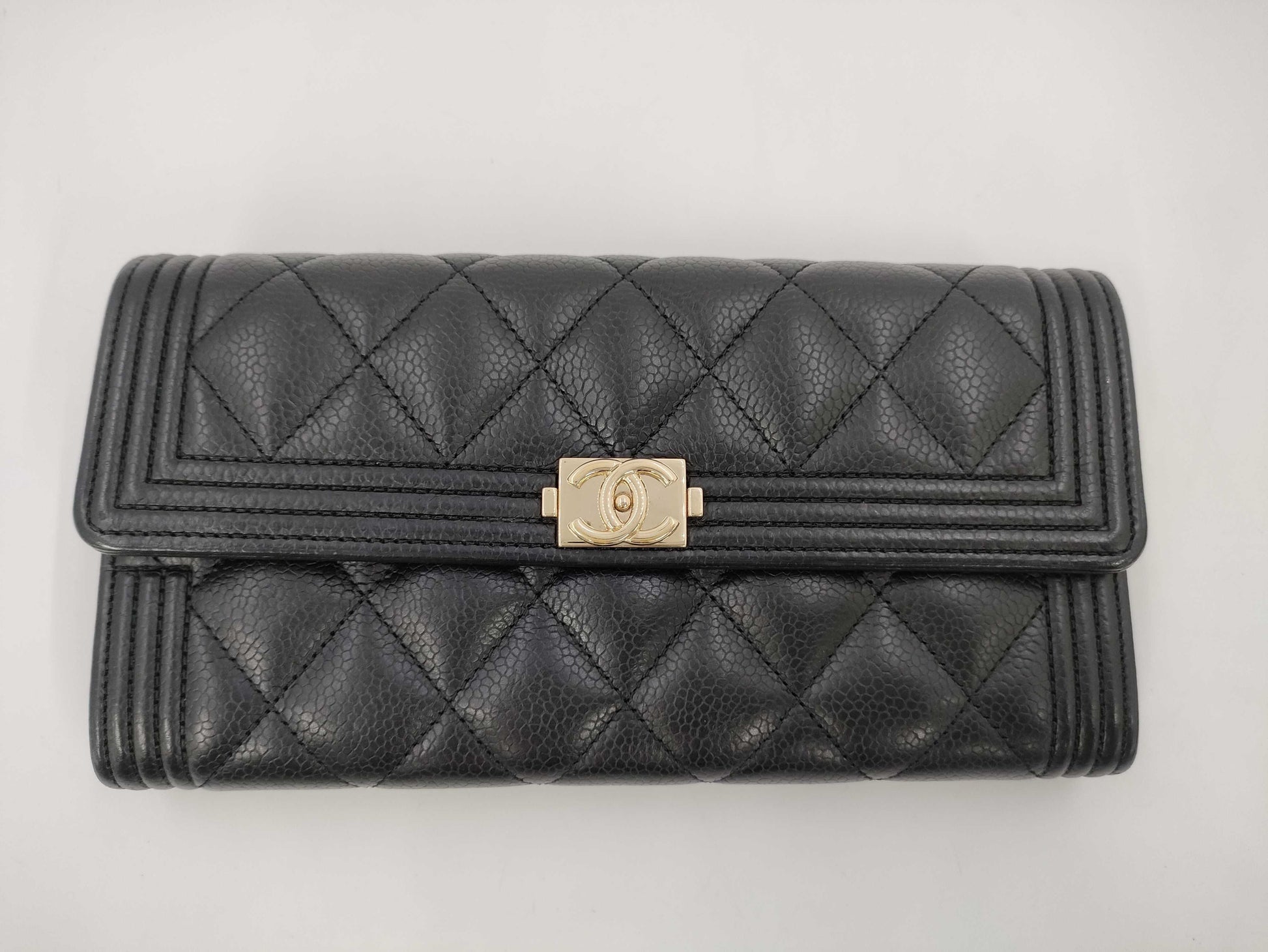 CHANEL Unused CHANEL Boy Chanel No. 29 Long Wallet in Black