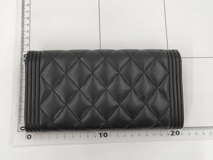 CHANEL Unused CHANEL Boy Chanel No. 29 Long Wallet in Black
