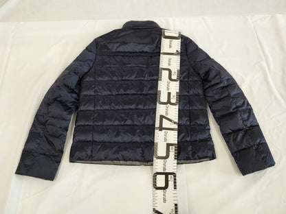PRADA ☆Excellent Condition☆ PRADA Triangle Logo Down Jacket Women's Navy Size 40