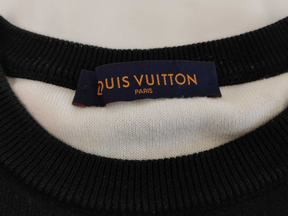 LOUIS VUITTON Gradient Monogram Long Sleeve Knit Sweater Size L Tops