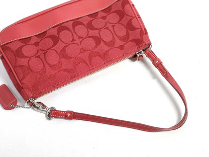 COACH Signature Accessory Pouch Bag Red Handbag
