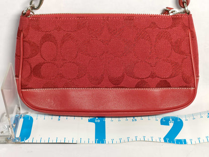COACH Signature Accessory Pouch Bag Red Handbag