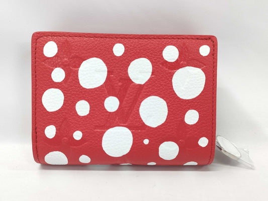 Louis Vuitton Monogram Empreinte Portefeuille Claire M82103 Wallet with New Film, Collaboration with Yayoi Kusama