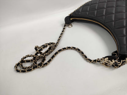 CHANEL Matelasse Hobo Crescent Moon Chain Shoulder Bag