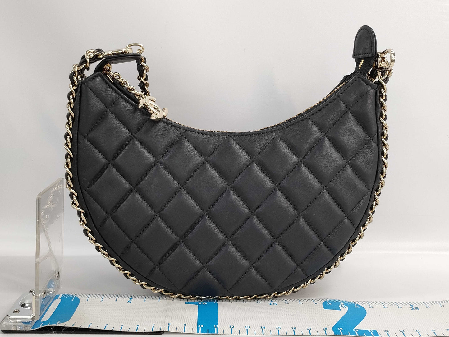CHANEL Matelasse Hobo Crescent Moon Chain Shoulder Bag