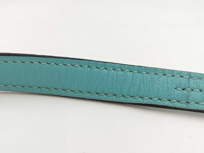 HERMES Constance Mini Lizard Engraved T Blue Tall Shoulder Bag