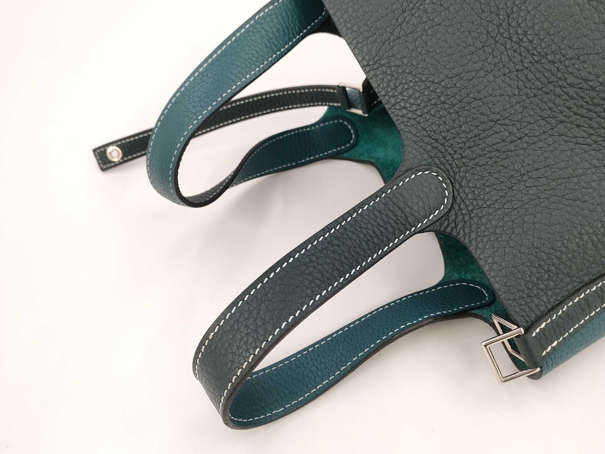 HERMES Picotin Lock PM Handbag with Z Stamp, Vert Bosphor x Vert Cypress