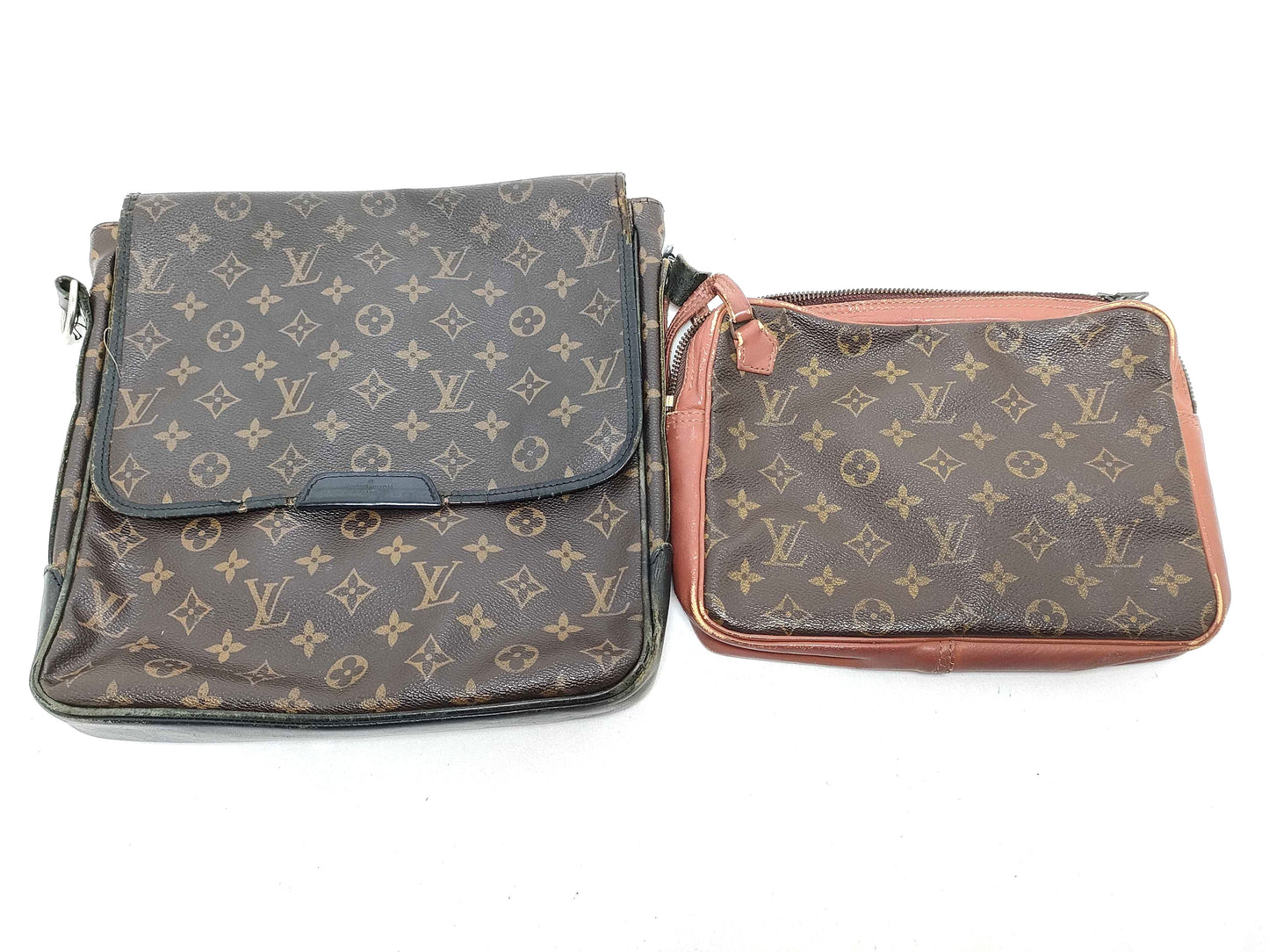 LOUIS VUITTON Monogram Louis Vuitton Macassar 2-Piece Set Second Bag