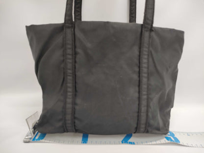 PRADA Prada Handbag Embroidered Nylon Black Tote Bag